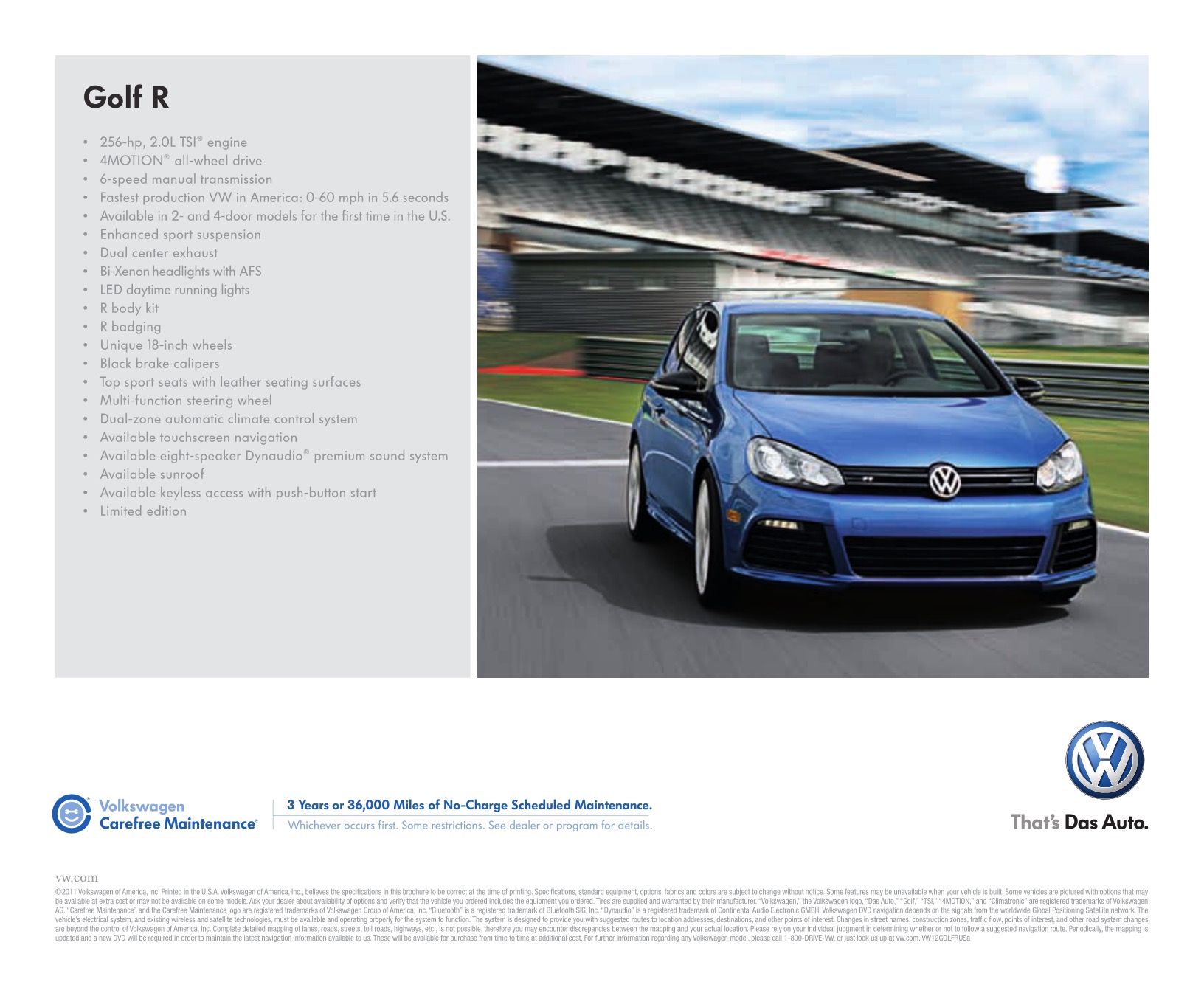 2012 VW Golf R Brochure Page 4